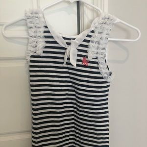 NWT Sleeveless Navy & Cream Tunic Girls Top